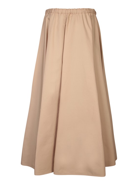 Shop Moncler Cotton Skirt In Brown