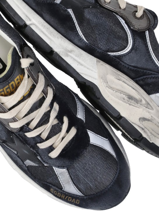 Shop Golden Goose Blue Leather Sneakers