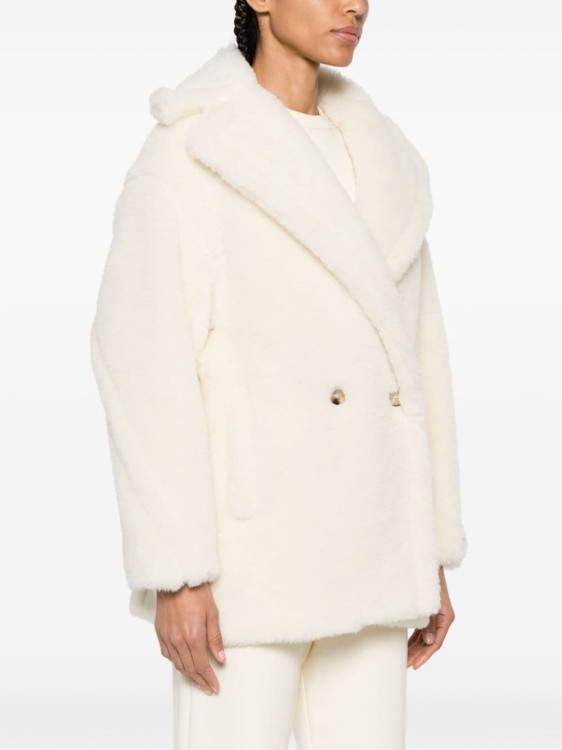 Shop Max Mara Faux Fur Jacket In Neutrals