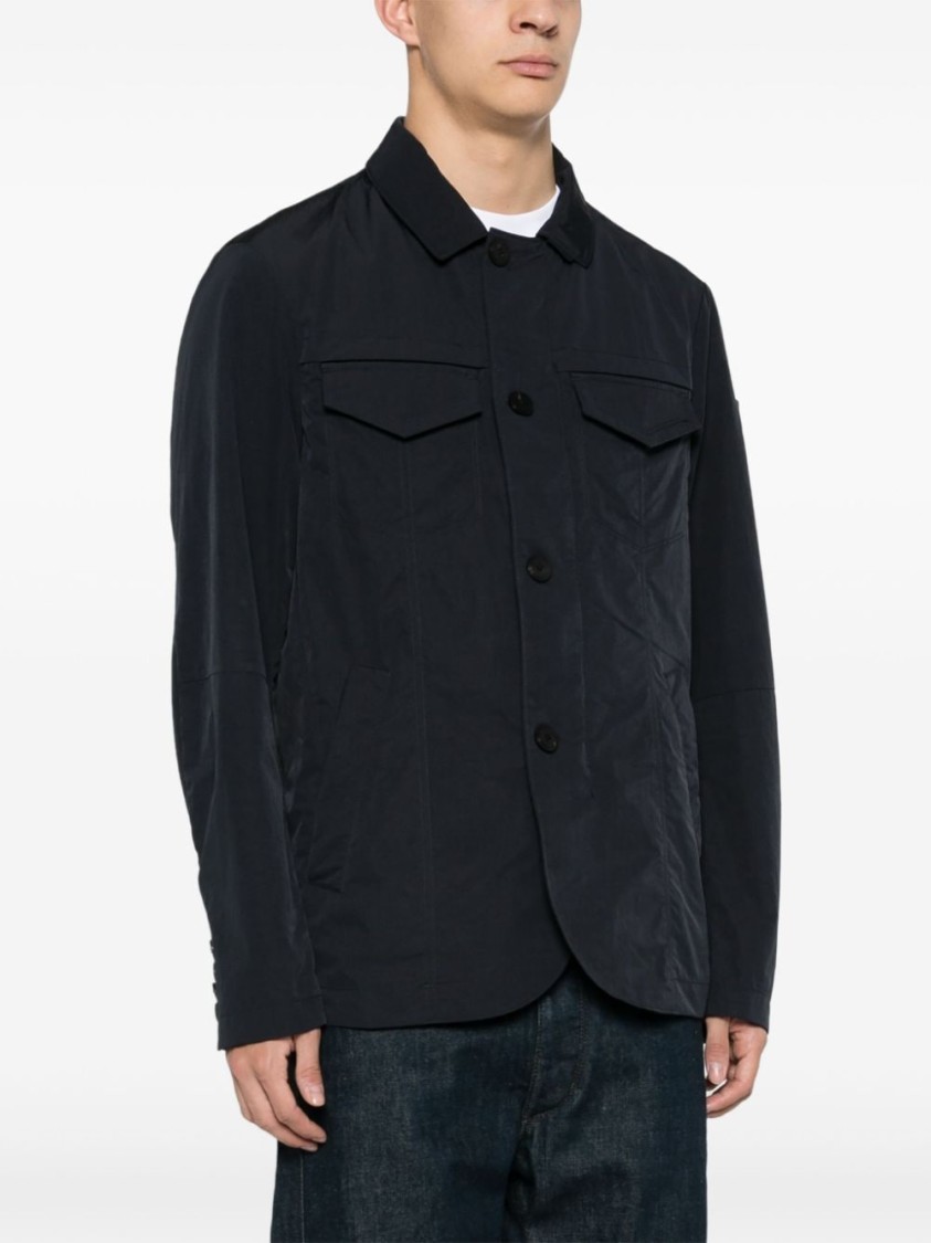 Peuterey Buttoned-up Shirt Jacket In Blue