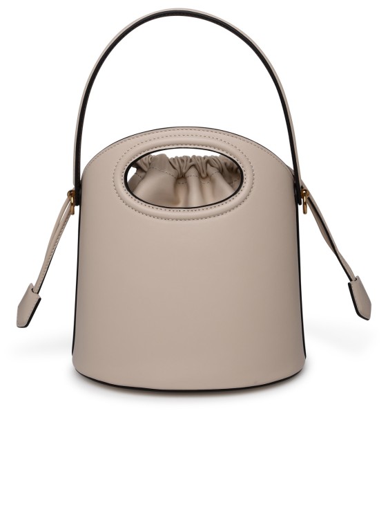 Shop Etro Large 'saturno' Ivory Leather Bag In Neutrals