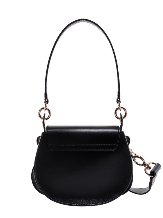 Shop Chloé Tess Small Leather Handbag In Black
