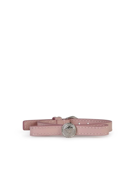 Versace Medusa' Bracelet In Pink Shiny Leather