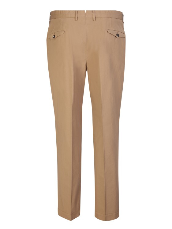 Shop Dell'oglio Classic Dark Beige Trousers In Brown