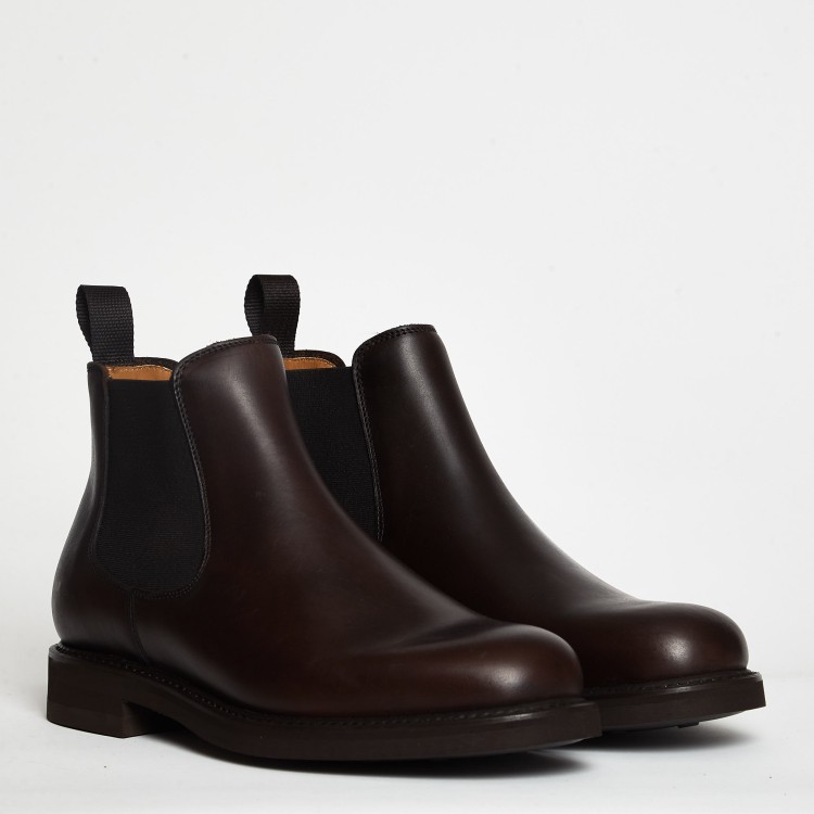 Shop Berwick Brown Leather Ankle Boot In Black