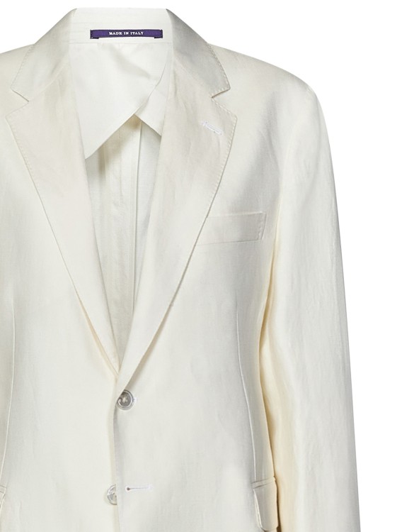 Shop Polo Ralph Lauren White Single-breasted Blazer