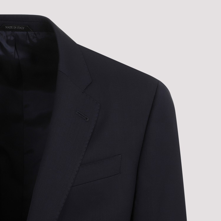 Giorgio Armani Single-breasted Wool Suit In Black