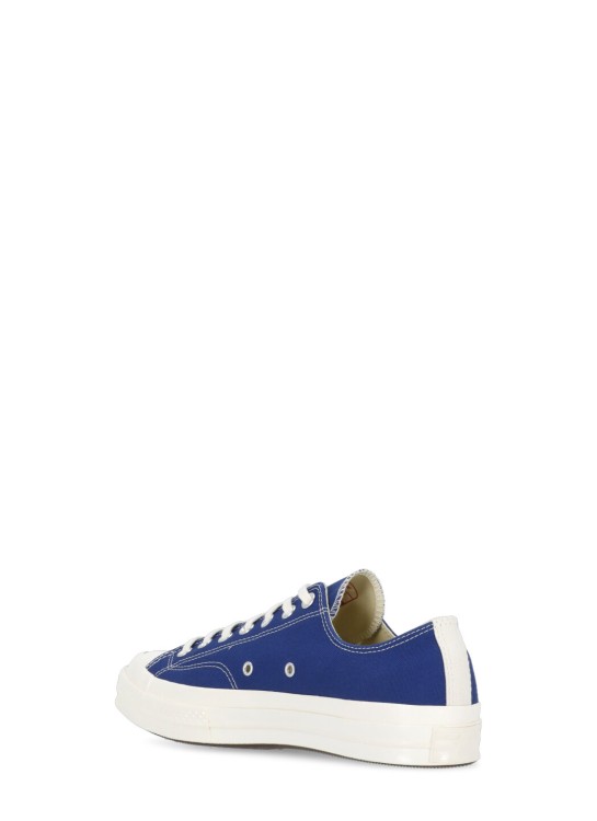 Shop Comme Des Garcons X Converse Blue Cotton Sneakers