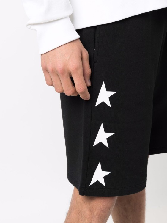 Shop Golden Goose Star Print Shorts In Black