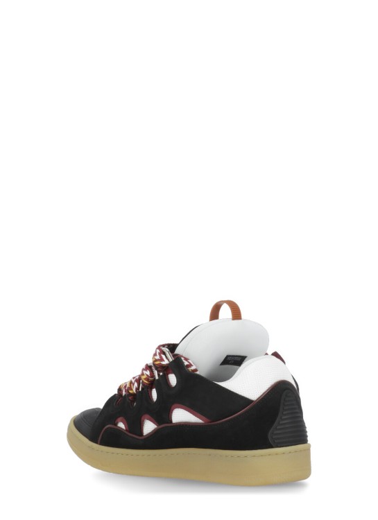 LANVIN LANVIN BLACK LEATHER CURB SNEAKERS 