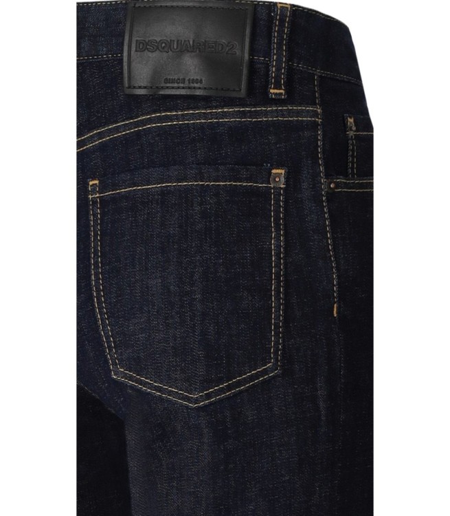 Shop Dsquared2 Boston Dark Blue Jeans In Black