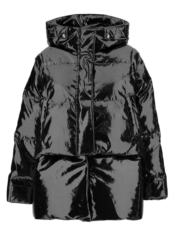 Shop Anitroc Chiara' Oversized Black Down Jacket