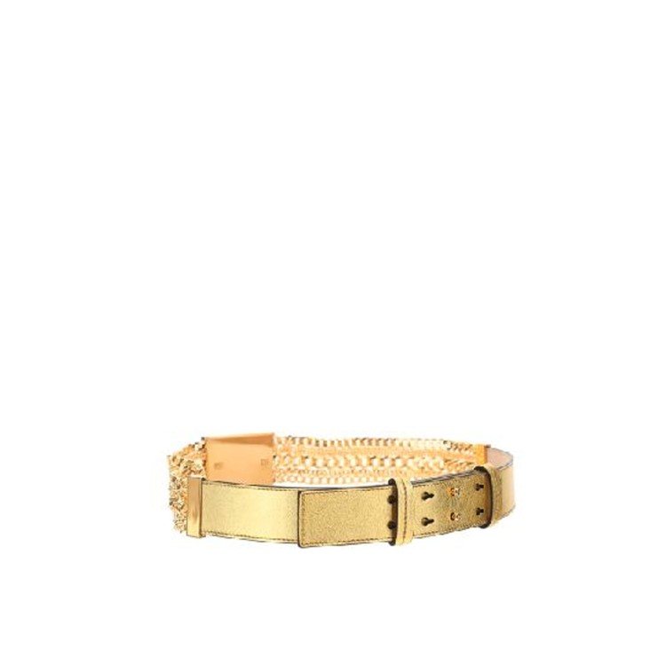 Shop Tom Ford Logo Buckle Leather Belt In Yellow