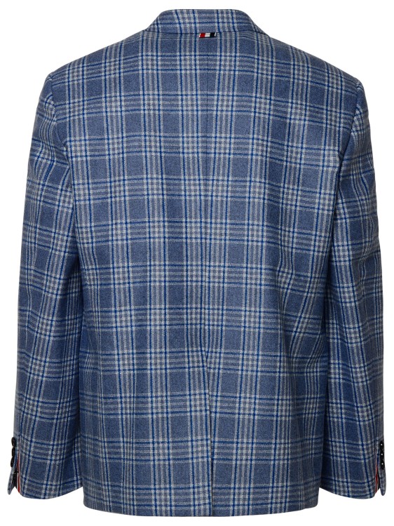 Shop Thom Browne Blazer In Light Blue Wool