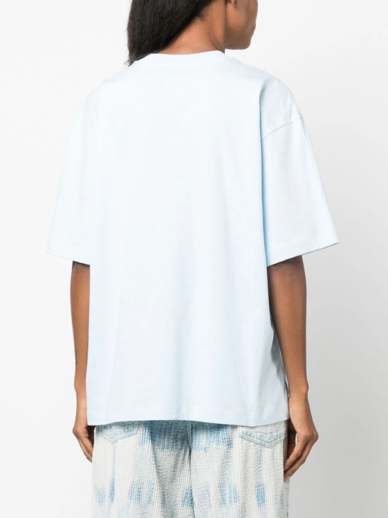 Shop Marni Logo-print Cotton Short Sleeves T-shirt In Silver