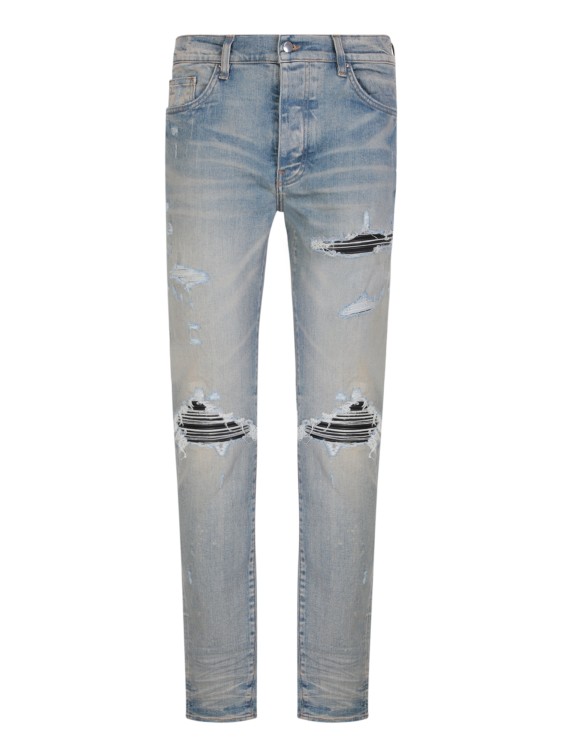 Amiri Blue Skinny Jeans In Grey
