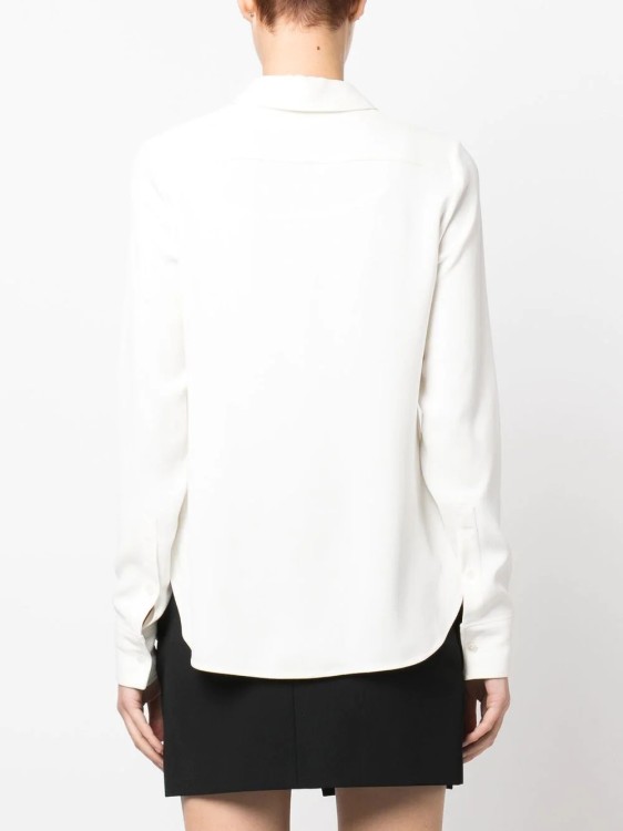 Shop Stella Mccartney Beige Petal Crochet Shirt In White