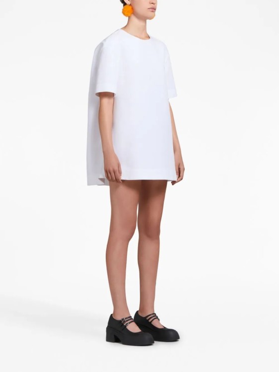 Shop Marni White Cady Mini Dress