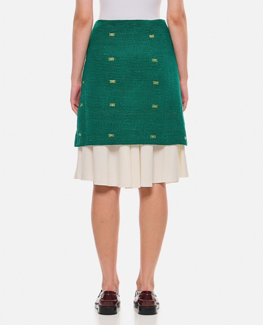 Wales Bonner Green Triumph Midi Skirt In Green