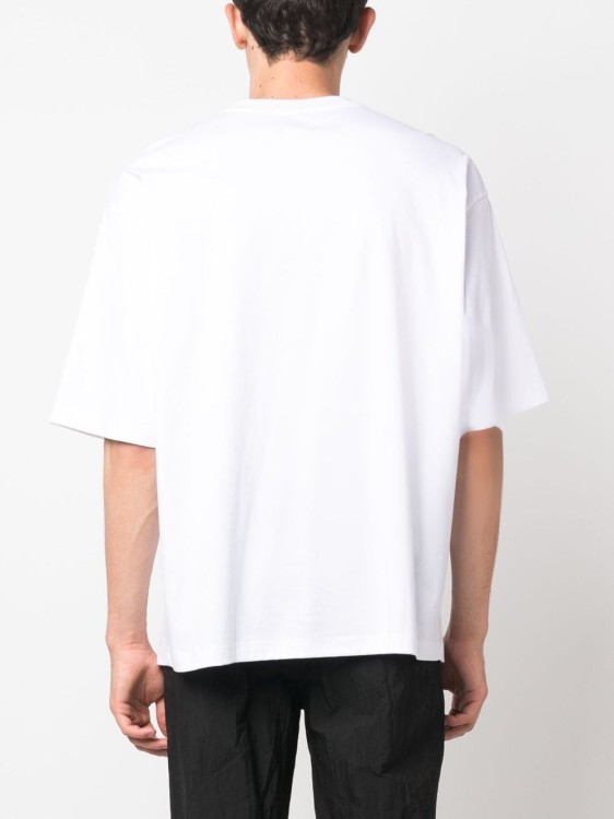 Shop Lanvin Curb Embroidered Cotton T-shirt In White