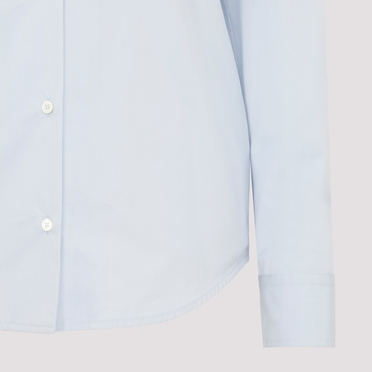 Shop Off-white Poplin Cross Belt Light Blue Cotton Shirt In White