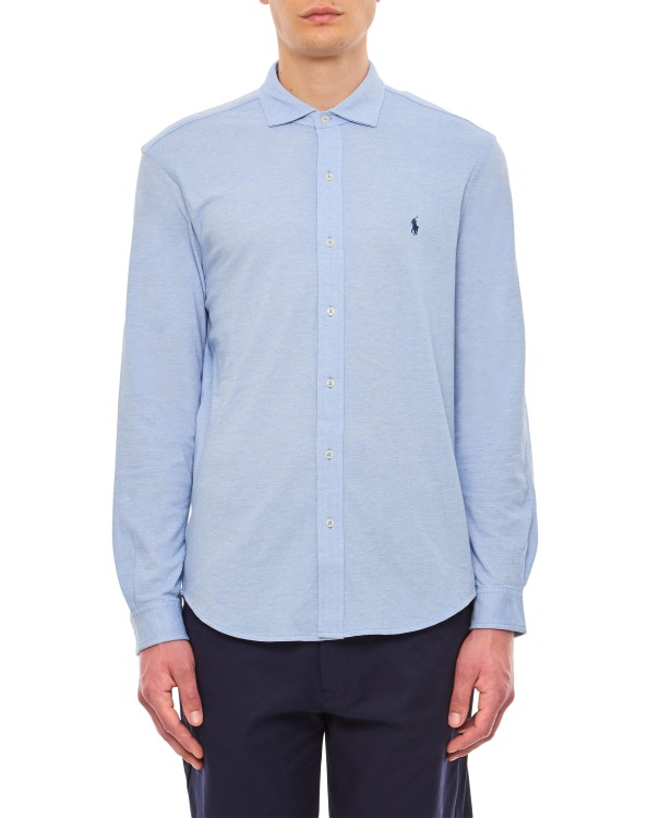 Shop Polo Ralph Lauren Sport Cotton Shirt In Blue