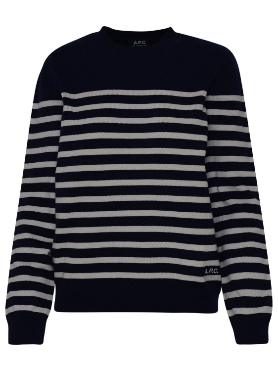 Apc Blue Cashmere Blend Phoebe Sweater In Black
