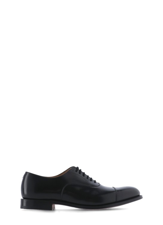 Shop Church's Black Smooth Leather Laceup Shoes