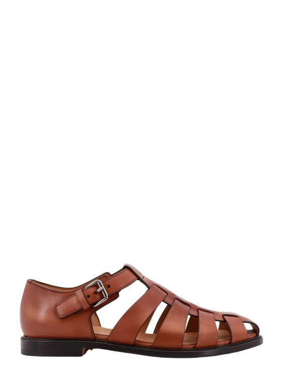 Shop Church's Leather Sandals In Brown