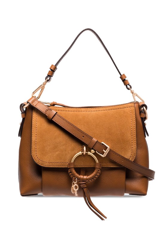 See By Chloé Brown Leather/cotton Small Joan Crossbody Bag