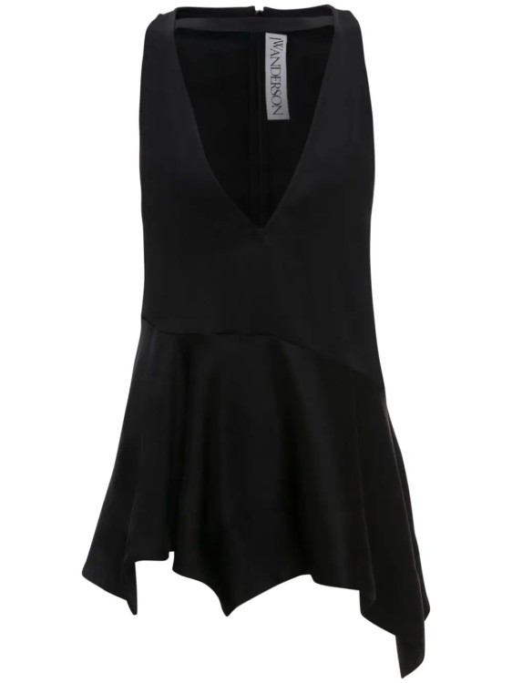 Jw Anderson Sleeveless V-neck Top In Black