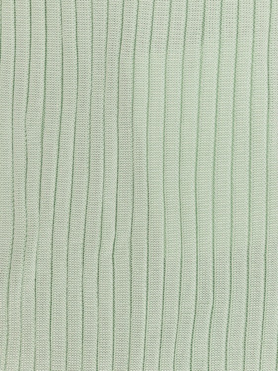 Shop Jil Sander Ribbed Knit Viscose Top In Green