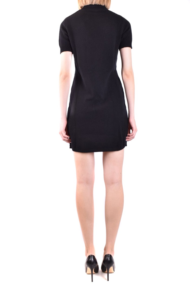 Diesel Robe Courte En Cachemire In Black