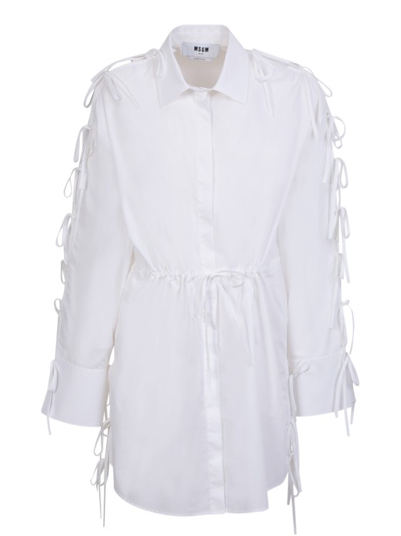 Shop Msgm White Shirt Dress