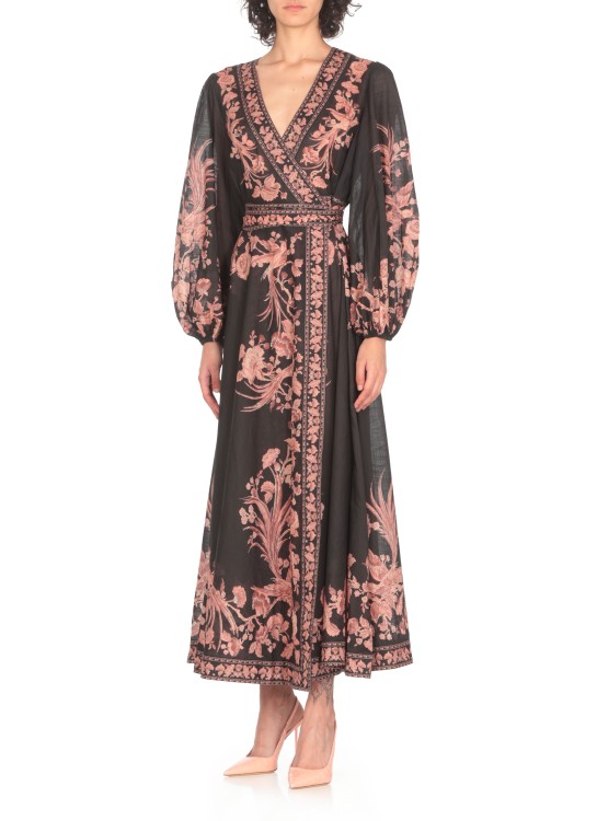 Shop Zimmermann Black Cotton Midi Dress