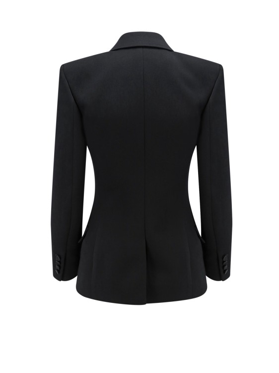 Shop Saint Laurent Wool Smoking Blazer With Satin Profiles In Black
