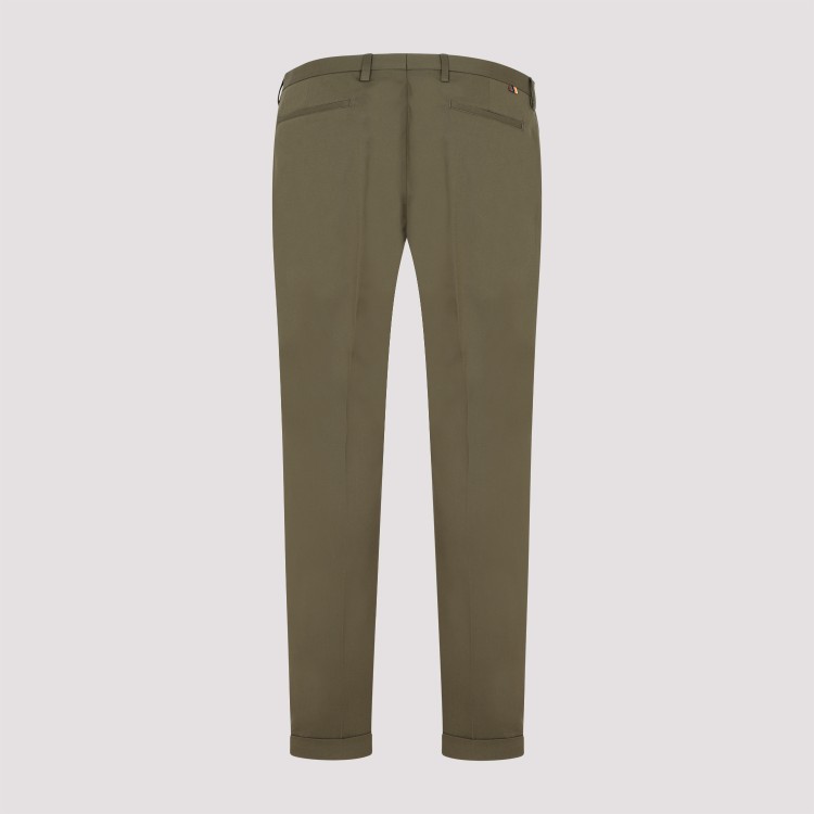 Shop Paul Smith Dark Green Cotton Pants In Grey