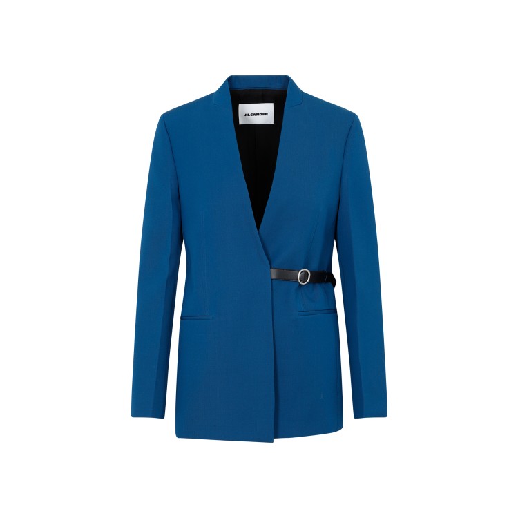 Shop Jil Sander Night Sky Wool Jacket In Blue