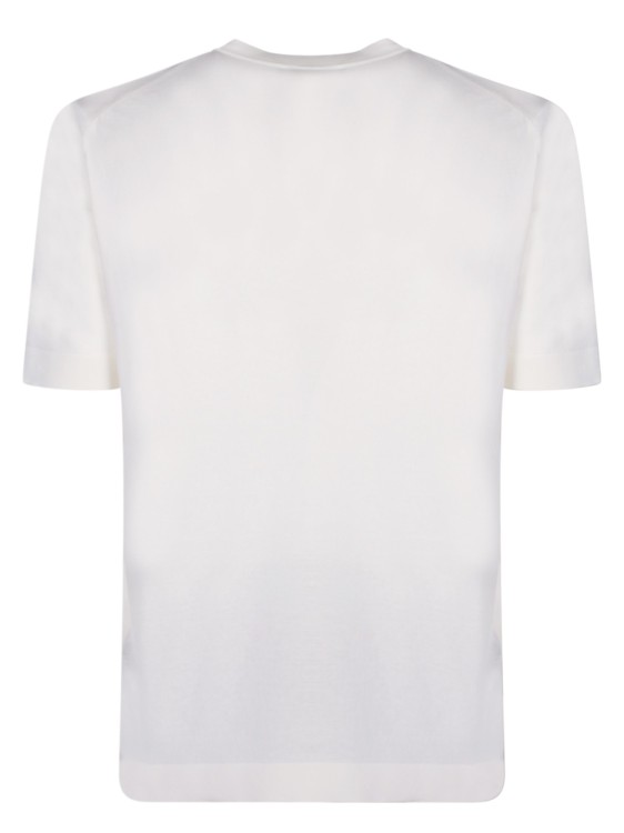 Shop Dell'oglio Cream Silk Crepe T-shirt In White