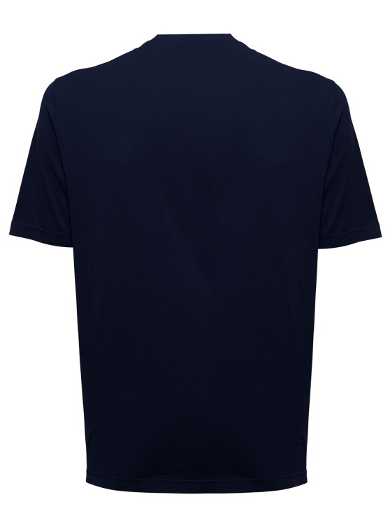 Shop Gaudenzi Blue Cotton Crew Neck T-shirt In Black