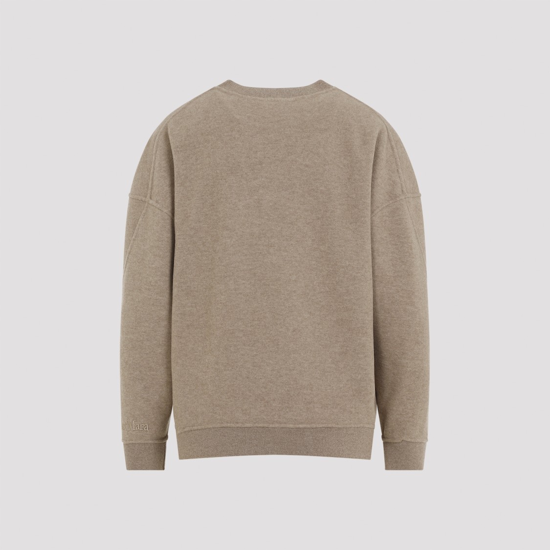 Max Mara Beige Sweatshirt In Wool And Cashmere Blend In Brown