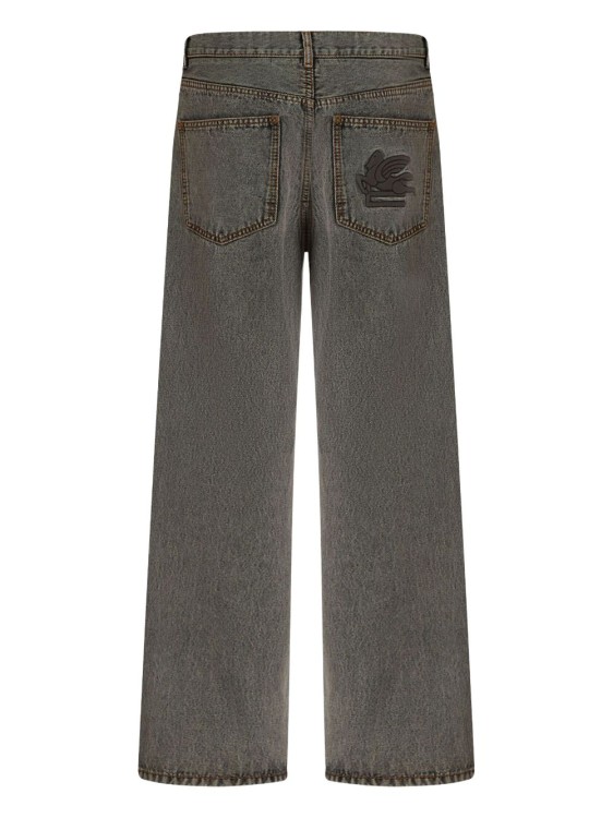 Shop Etro Mid-rise Straight-leg Jeans In Grey