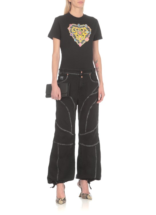 Shop Versace Jeans Couture Cargo Jeans In Black