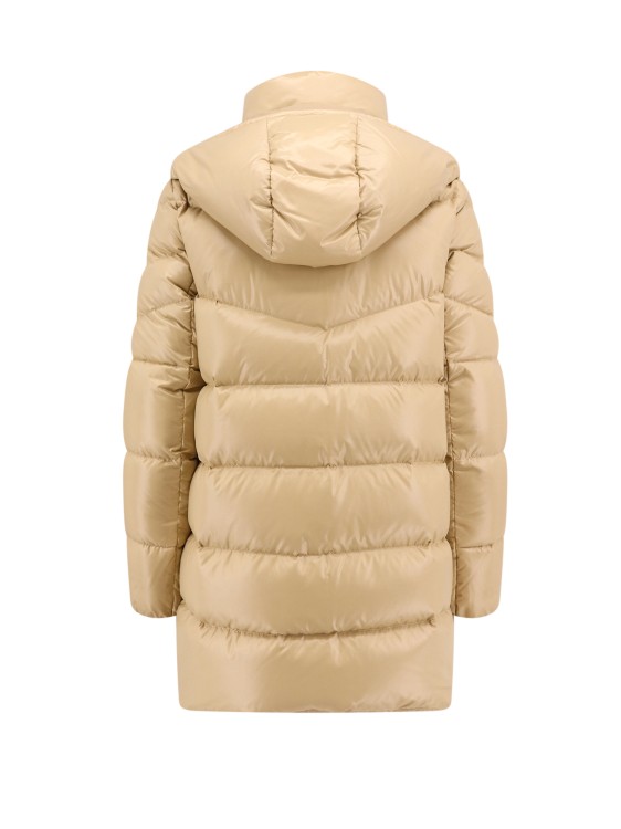 Shop Fay Padded And Quilted Jacket With Removable Hood In Neutrals
