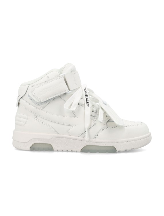 OFF-WHITE OUT OF OFFICE MID-TOP CALF LEATHER SNEAKERS