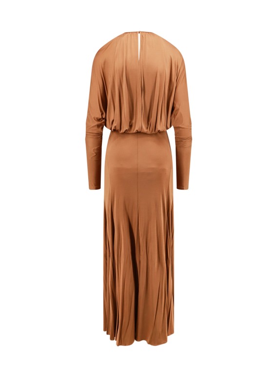 Shop Semi-couture Viscose Dress In Brown