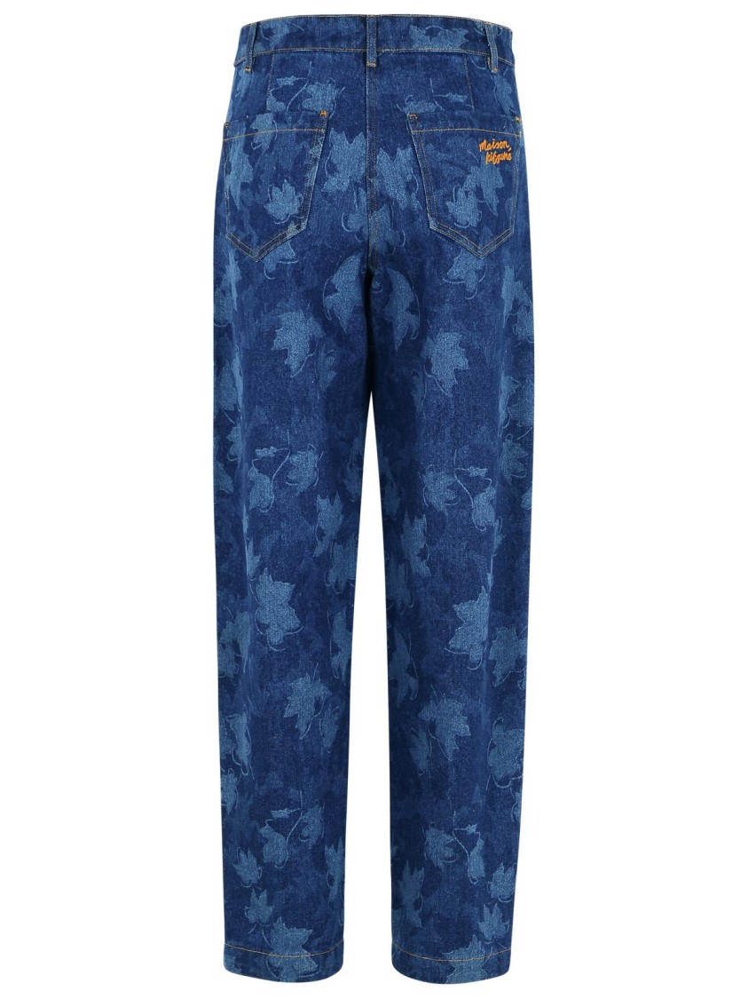 Maison Kitsuné Workwear Blue Denim Jeans In Blue