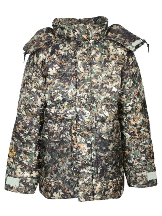 Shop The North Face Leaf Print Parka In Green