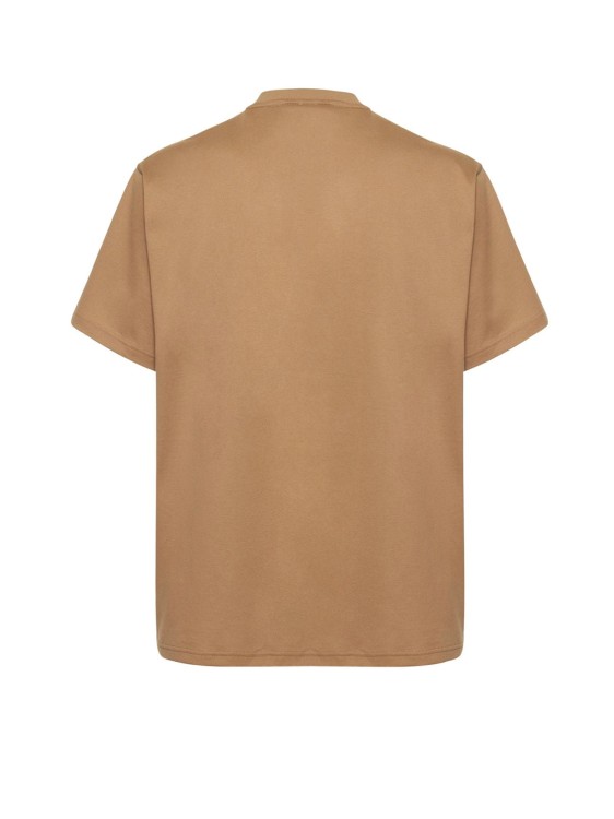 Shop Burberry Cotton T-shirt With Logo Print In Neutrals