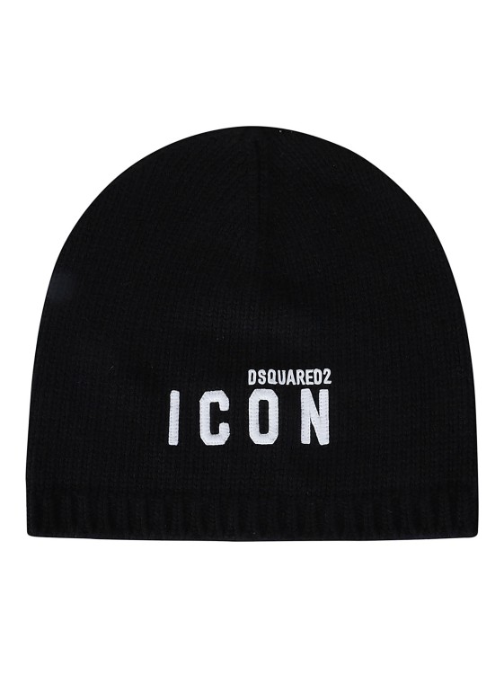 Shop Dsquared2 Black Ribbed Beanie